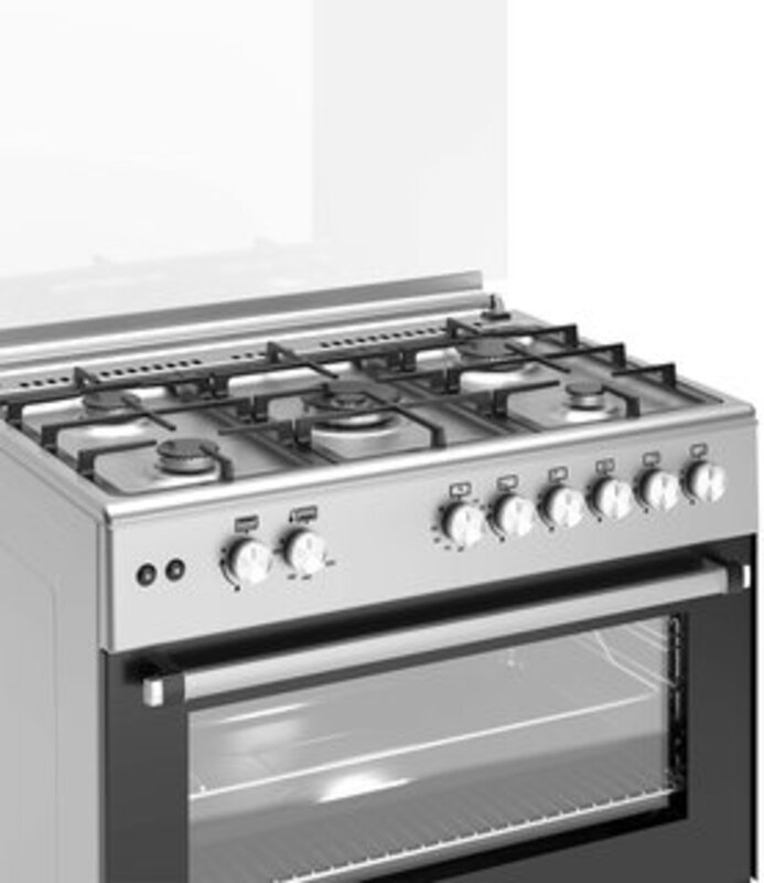 Bompani 90x60cm 5-Burner Cooking Range with Mechanical Timer, Gas Oven, Grill, FFD, Full-Safety, Automatic Ignition - One Year Manufacturer Warranty