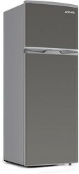 EGNRL EGR225S Double Door Refrigetrators Silver 215 Litre Defrost Recessed Handle R600A Inside Condenser One Year Brand Warranty