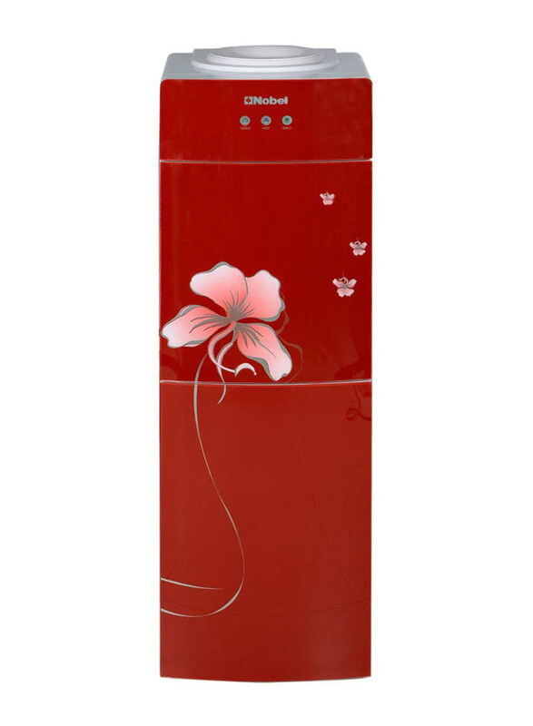 

Nobel Water Dispenser With Glass Refrigerator, NWD-2200G, Red