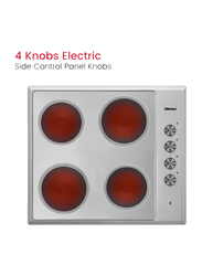 Nobel Electric Build In Hobs with 4 Hot Plate and Stainless Steel Top Plate, Silver