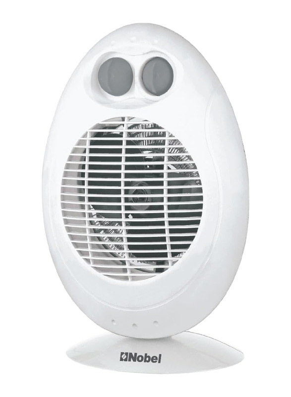 Nobel Fan Heater with Thermostat Control and Overheat Protection with Copper Motor, 2000W, NFH100, White