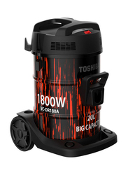 Toshiba Drum Vacuum Cleaner, 20L, 1800W, VC-DR180ABF, Black/Red
