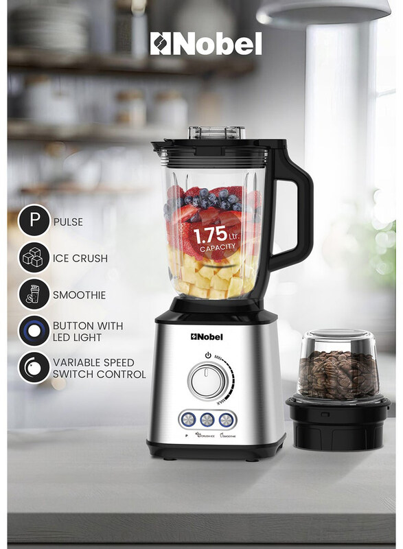 

Nobel 1.75L 2-in-1 Blender, 800W, NB280, Silver