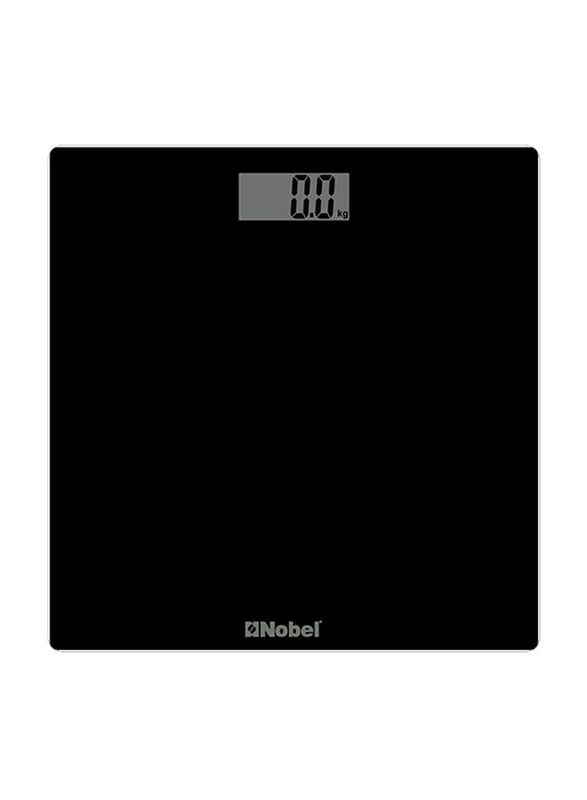 

Nobel Tempered Glass Digital Bathroom Scale with Anti-Slip Feet, NBS52BK, Black