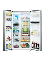 Nobel Side By Side Refrigerator No Frost LED Display Water Dispenser Ice Twister Inverter, 730L, NR620WD, Silver