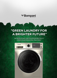 Bompani 8Kg/6Kg 1500 RPM Inverter Motor Front Load Washer & Dryer, BO5283BI8500SS, Silver