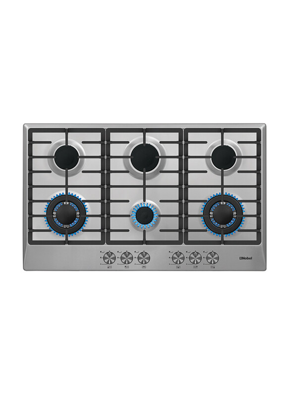 

Nobel 90cm 6-Burners Built-In Gas Hobs, 14450W, NBH9605SSH, Silver