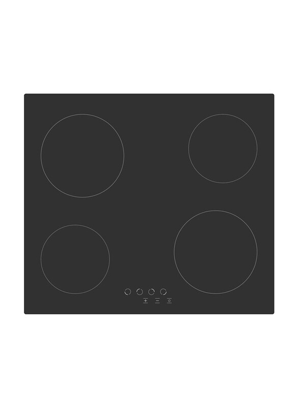 

Nobel Hobs Glass Black 60cm Vitro Ceramic Hob 4 High-light Touch Control, Black