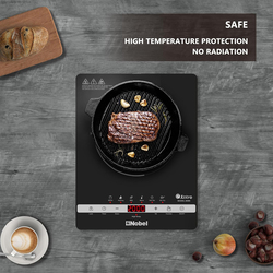 Nobel Infrared Single Cooker with Multi Function Touch Control and LED Digital Display, 2000W, NIC10, Black
