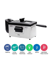 Nobel 3L Deep Fryer, 1800W, NDF7G, Black/Silver