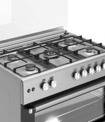 Bompani 90x60cm 5-Burner Cooking Range with Mechanical Timer, Gas Oven, Grill, FFD, Full-Safety, Automatic Ignition - One Year Manufacturer Warranty