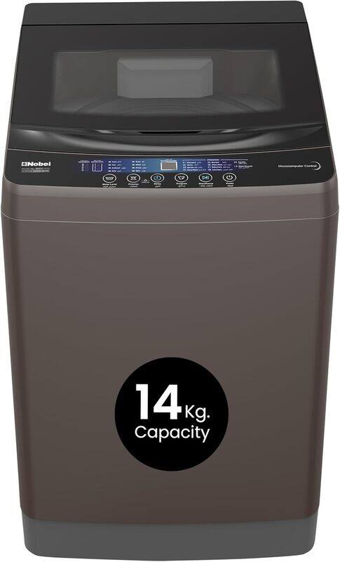 

Nobel Washing Machine 14kg Capacity, Electronic Control, 10 Programs, LED Display NWM1600 Grey