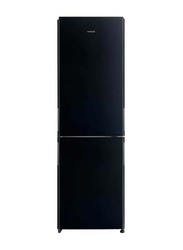 Hitachi 410L Frost Free Double Door Refrigerator, RBG410PUK6GBK, Black