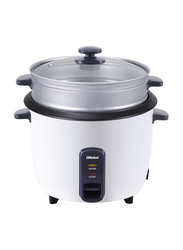 Nobel 1.5L Rice Cooker with Thermal Fuse & Tempered Glass Lid, 500W, NRC150, White