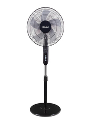 Nobel 16-inch with 3 Speed 5 Highlight Efficient Blades & 90 Degree Oscillation Stand Fan with Multi Speed Function, NF150, Black