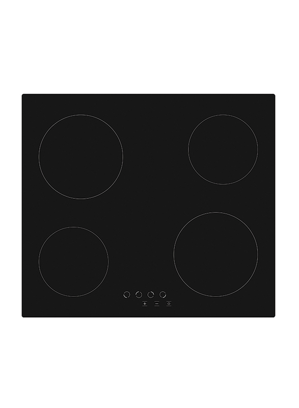 Nobel 60cm 4-Burners Built-In Electric Hot Plate Hobs, 6000W, NBH6041VH, Black