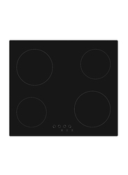 Nobel 60cm 4-Burners Built-In Electric Hot Plate Hobs, 6000W, NBH6041VH, Black