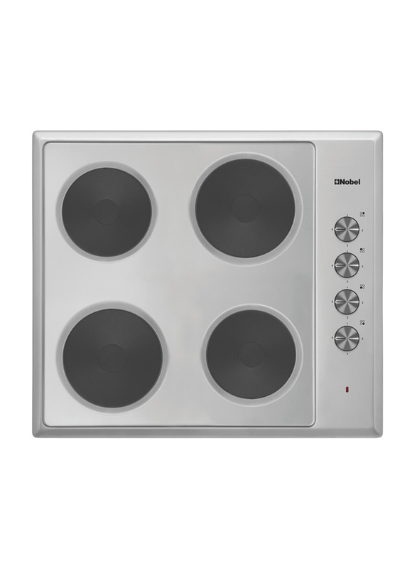 Nobel Electric Build In Hobs with 4 Hot Plate and Stainless Steel Top Plate, Silver