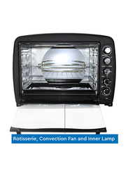 Nobel 85 Litres Electric Oven with Convection Fan & Rotisserie Inner Lamp 60 Minutes Timer with Bell, Black