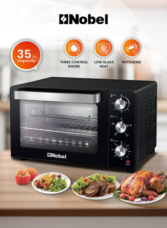 

Nobel 35L Oven with Adjustable Temperature Control, 1500W, NEO40PRO, Black