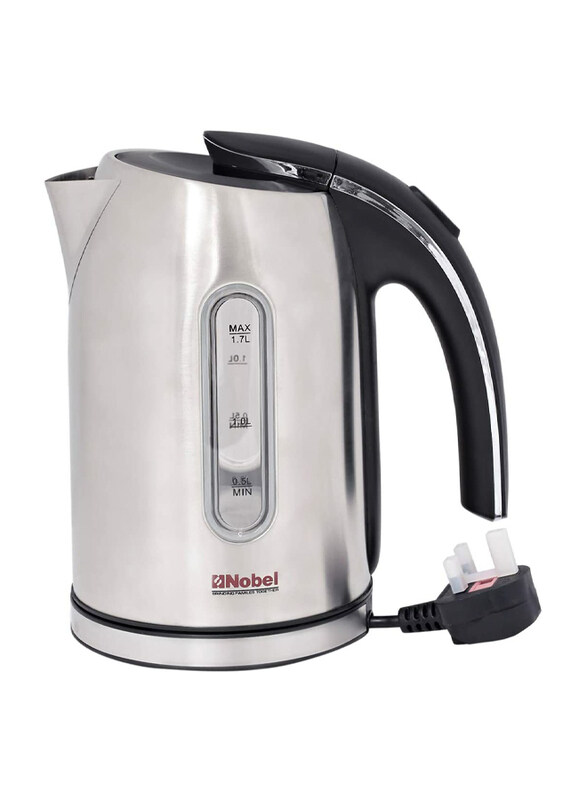 

Nobel 1.7L Stainless Steel Electric Cordless Kettle, 1850W, NK187, Silver