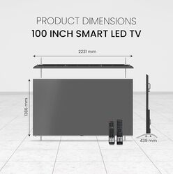 Nobel 100 Inch Diamond UHD VIDAA 4K Smart TV with VIDAA Voice Dolby Vision Bluetooth & WiFi UHD100VID Silver 2024 Model One Year Warranty