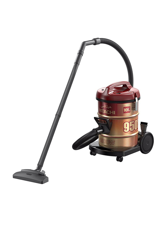 Hitachi 18L Drum Vacuum Cleaner, Thailand, 2100W, CV950F, Gold/Red