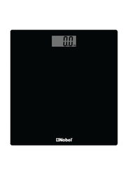 Nobel Bathroom Scale with LCD Display Equipped With High Strain Gauge Sensors with 1 Year Warranty, Black