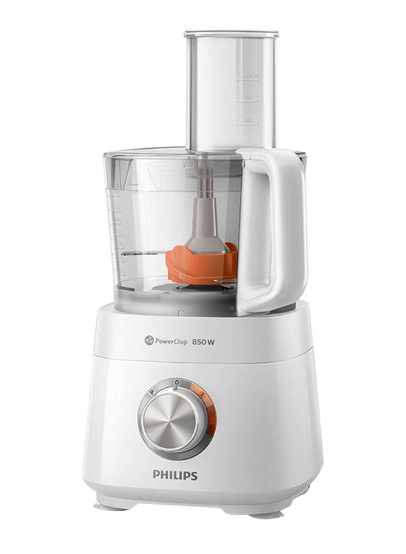 Philips Compact Food Processor, 850W, HR7520/01, White