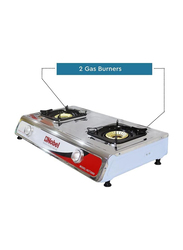 Nobel Heavy Duty Cast Iron Double Burners, NGT2005, Silver