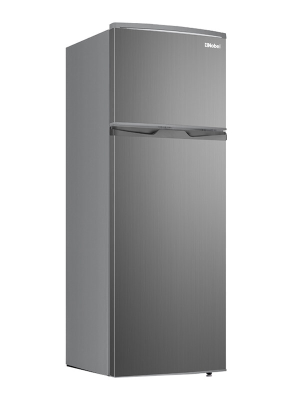 

Nobel Double Door Refrigerator Gross Top-Freezer Defrost with 3 Star Energy Rating, 225L, NR255RSI-1, Silver