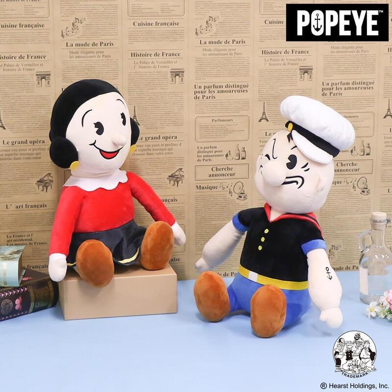 Toreba Exclusive Popeye  Big Plushy Popeye & Olive Set