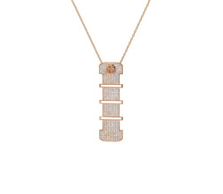 Wazna Jewellery Strength of Spirit Rose Gold Diamond Studded 15mm Pendant Necklace
