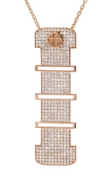 Wazna Jewellery Strength of Spirit Rose Gold Diamond Studded 15mm Pendant Necklace