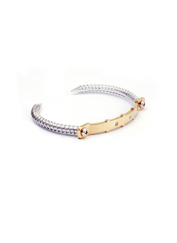 Wazna Jewellery Strength Of Spirit 18K Yellow Gold Bracelet with Diamond Stone