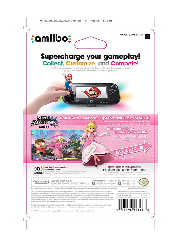 Nintendo Amiibo Super Smash Bros Series Toy Figure, Peach