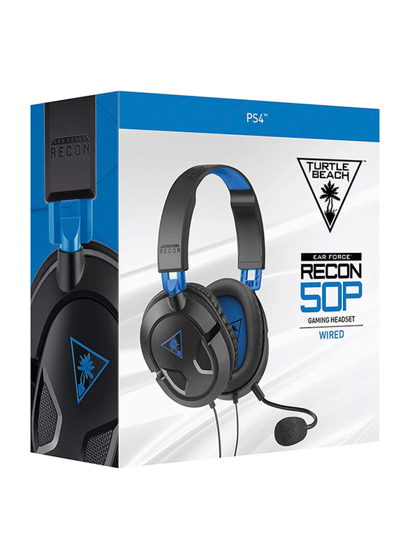 Turtle Beach Ear Force Recon 50P Stereo Gaming Headset for PlayStation PS4, Blue/Black