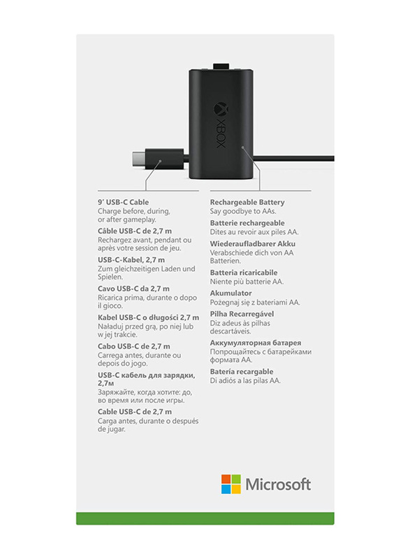 Microsoft Rechargeable Battery + USB-C Cable for  Xbox Series, Black