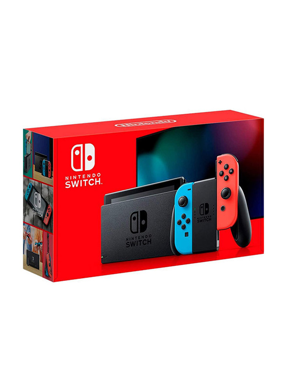 Nintendo Switch Handheld Gaming Console with Joy-Con Controllers, HAC-001(-01), Neon Blue/Red