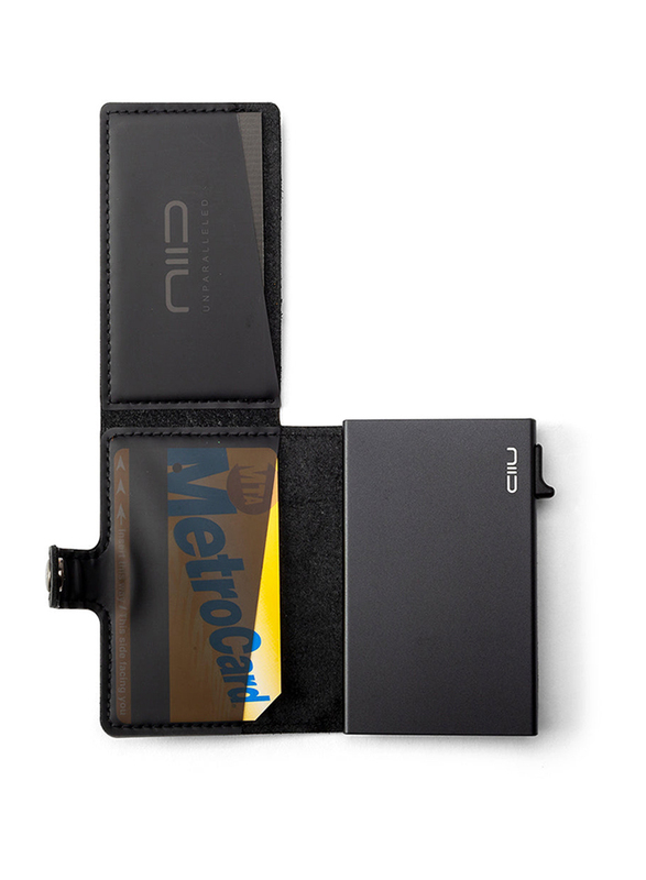 Niid Leather Bi-Fold Wallet For Men, Black