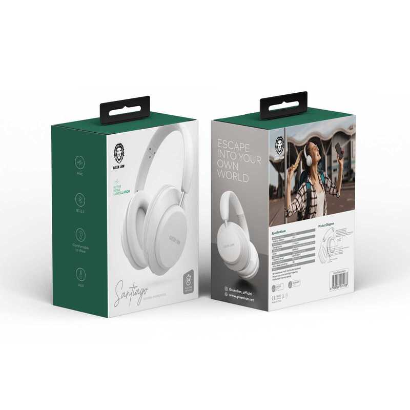 Green Lion Santiago Wireless Headphone - White