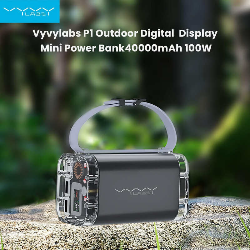 VYVYLABS 40000MAH POWER BANK WITH PD100W FAST CHARGING AND LED FLASHLIGHT, 4 PORTS POWER STATION BATTERY