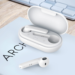 Powerology True Wireless In-Ear Earbuds with Mic, White