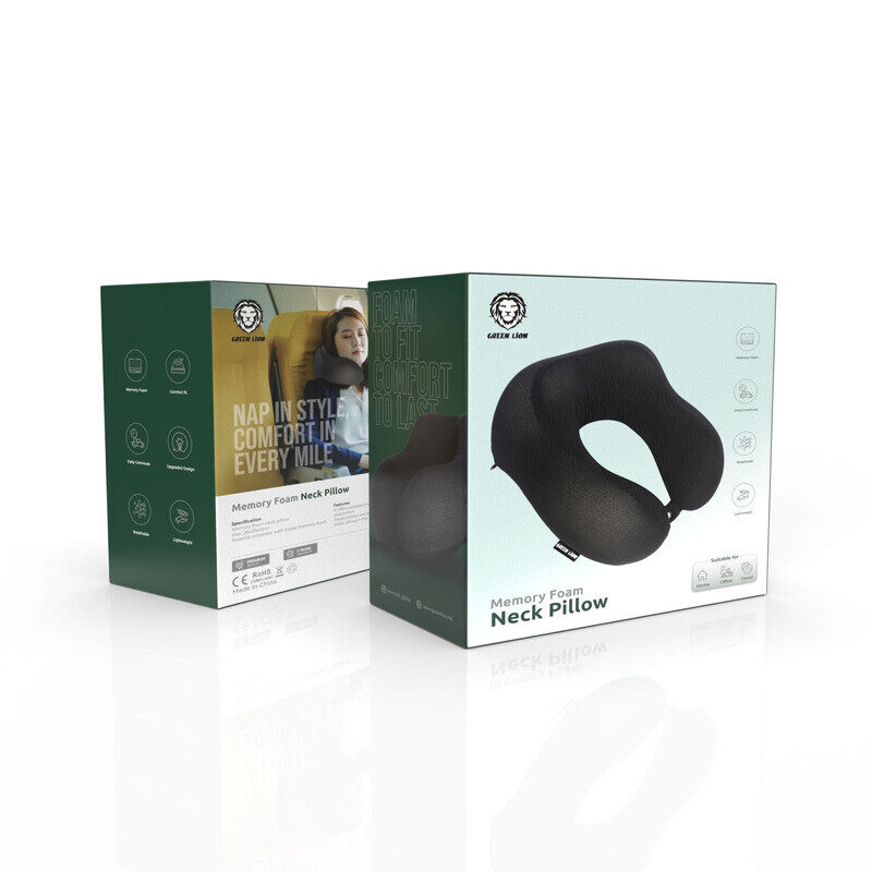 

Green Lion Memory Foam Neck Pillow - Black