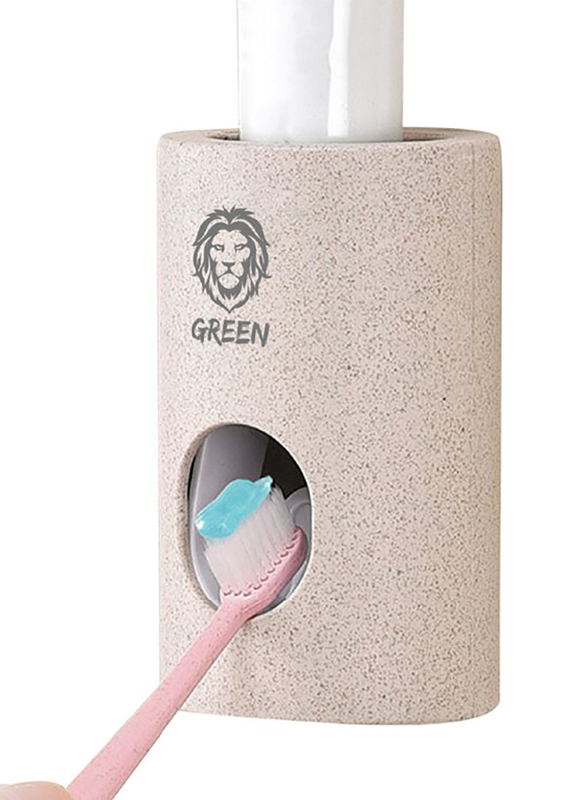 Green Lion Toothpaste Dispenser, Beige