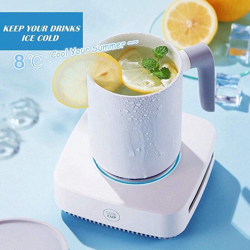 2 In 1 Cup Cooler Warmer Cooling Mug Use Heating Cooling Beverage Plate for Water Tea Drinks Milk Soft Drinks