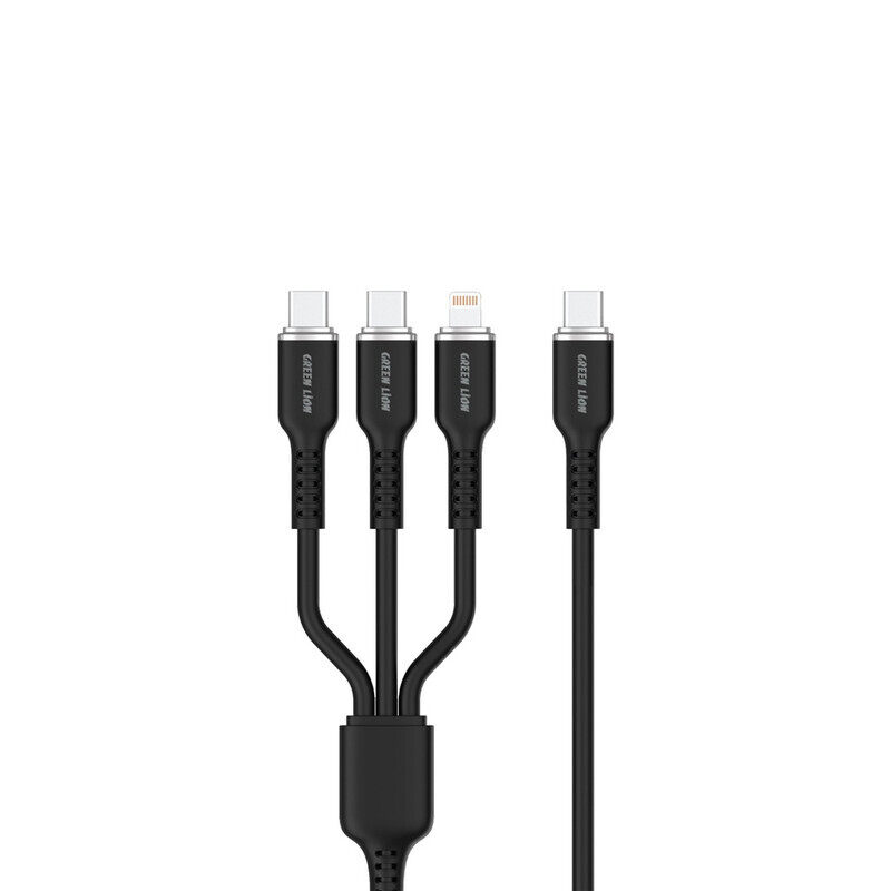 

Green Lion 3in1 Silicone Cable - Black