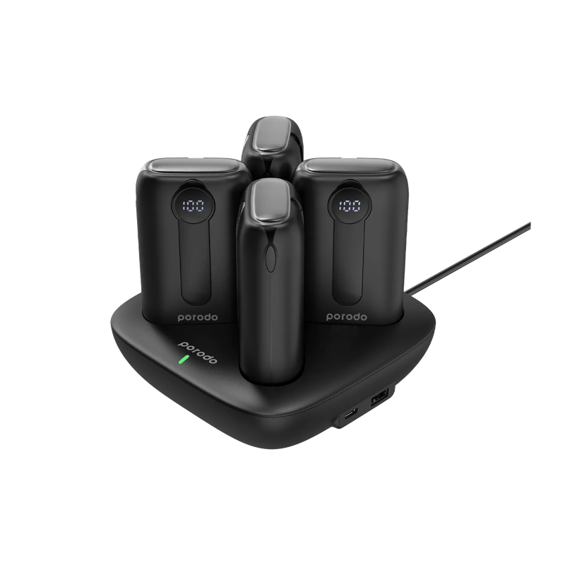 

Porodo 10000mAh 4 Power Bank Station Lightning & Type-C Integrated Cable