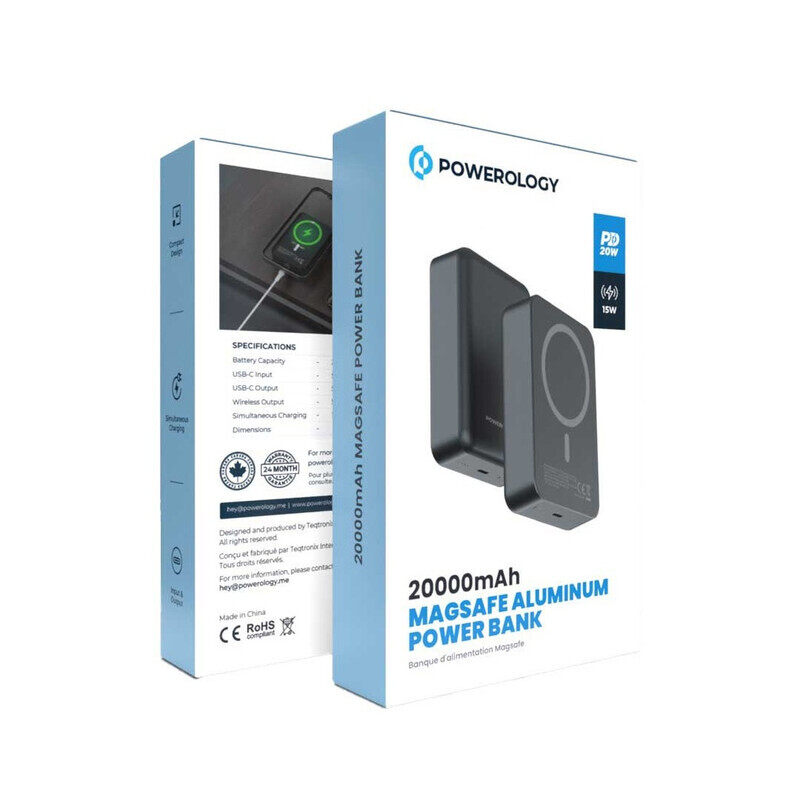 POWEROLOGY 20000 MAH 20W PD & 15W MAGSAFE POWERBANK