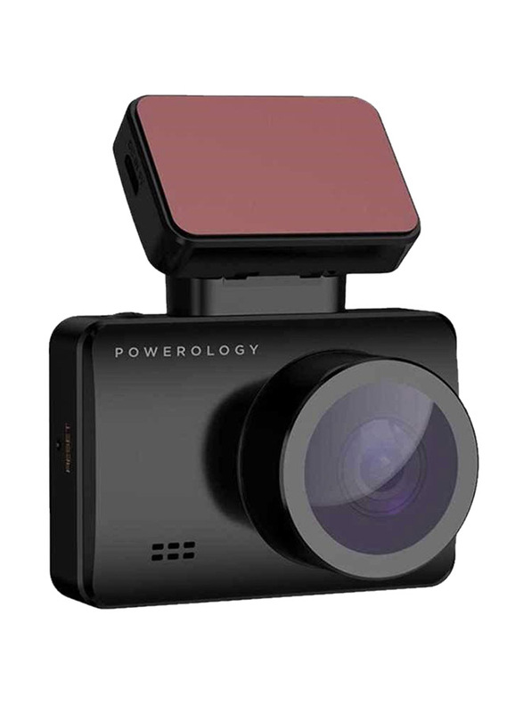 Powerology Dash Camera Pro 1080P with Magnetic Mount, Black